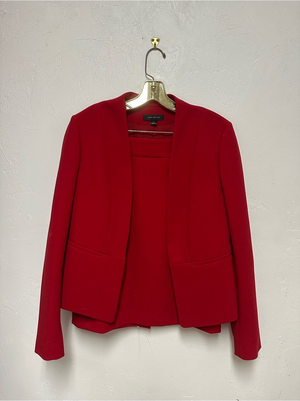 Ann Taylor Red Jacket and Skirt